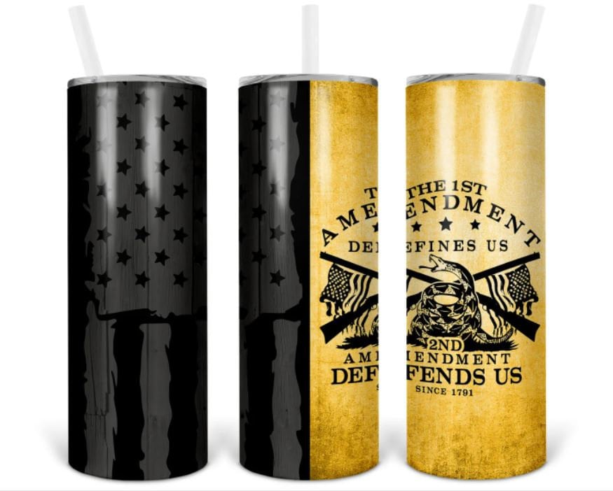 2nd Amendment, 1776, 20 oz. Stainless Steel Tumbler