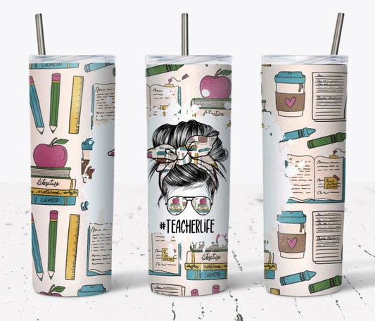 Teacher Life, 20 oz. Stainless Steel Tumbler