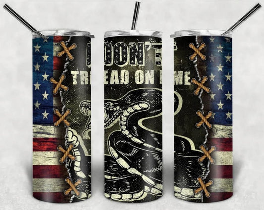 Don't tread on Me, 20 oz. Stainless Steel Tumbler