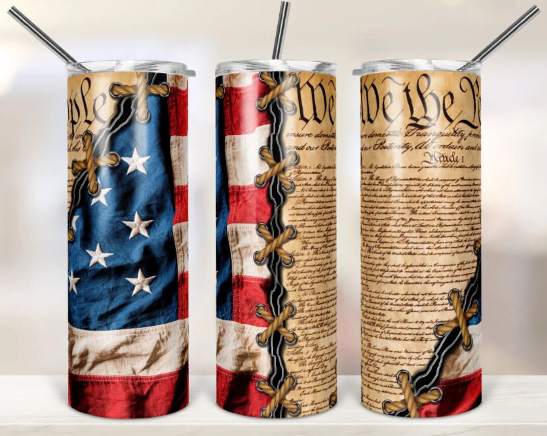 We the People, American Flag, 20 oz. Stainless Steel Tumbler