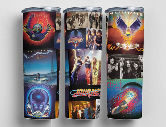 Journey, 80's 90's Rock Band, Hair Metal, Glam Rock, Classic Rock Band, 20 oz. Skinny Tumbler,