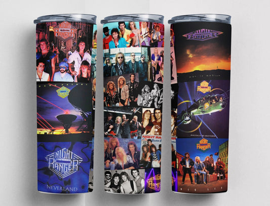 Night Ranger, 80's 90's Rock Band, Hair Metal, Glam Rock, Classic Rock Band, 20 oz. Skinny Tumbler,