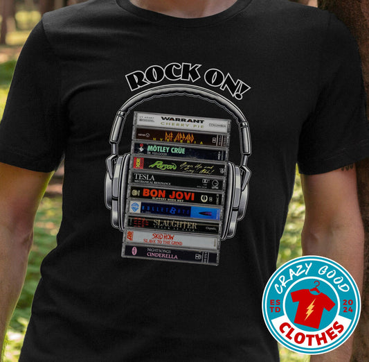 80s 90s Hair Band Rock Cassette Tape Shirt, Retro Cassette Shirt, Vintage Classic Rock, Vinatge Rock Band, Rock Shirt Gift